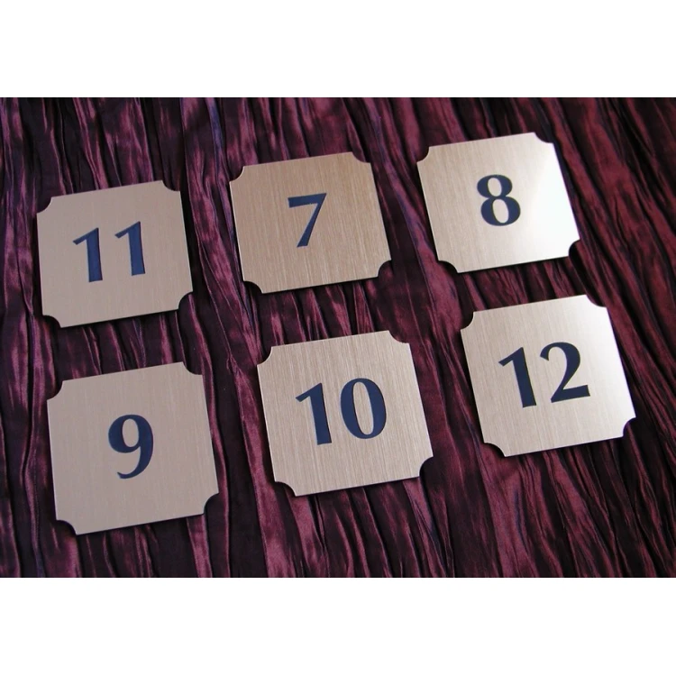 Door Numbering - Gold - ND005 - size 50x50mm