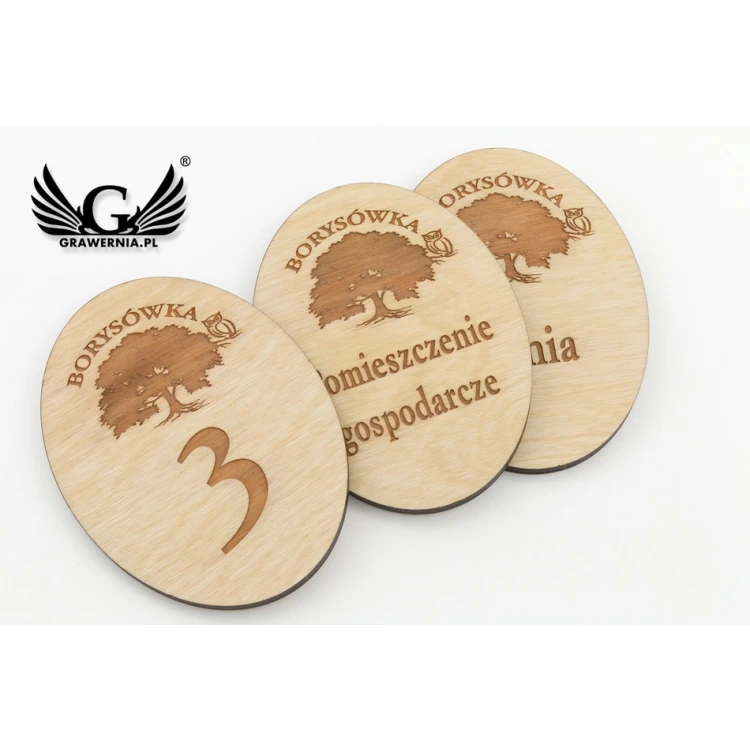 Wooden Door Plaques - ND009 - size 130x95mm