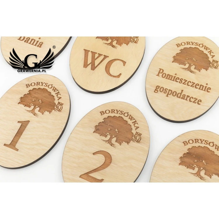 Wooden Door Plaques - ND009 - size 130x95mm