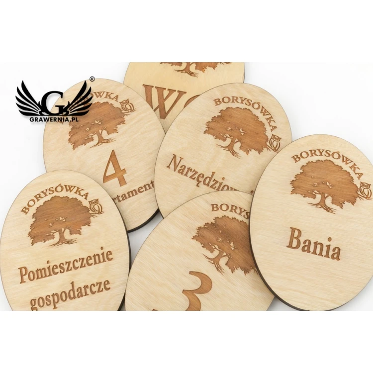 Wooden Door Plaques - ND009 - size 130x95mm