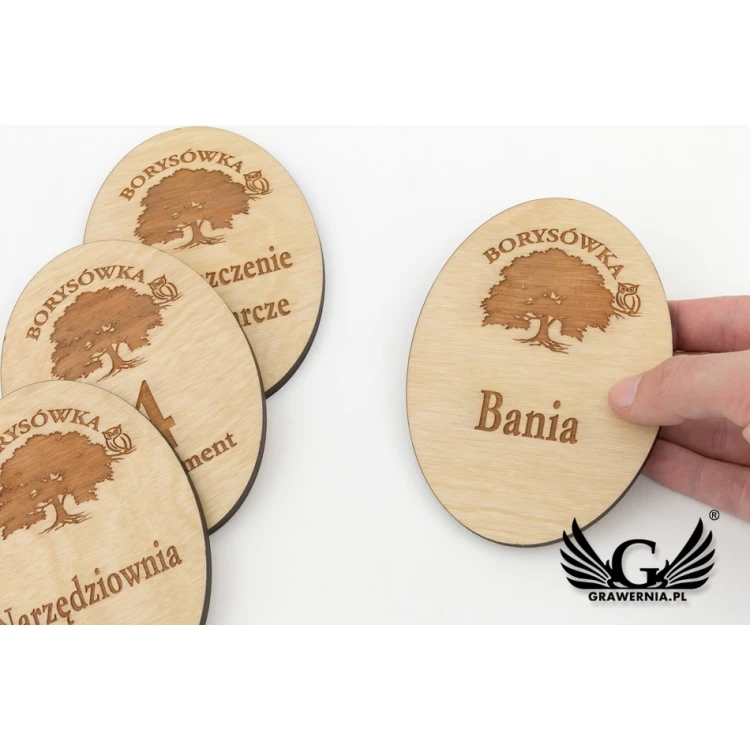 Wooden Door Plaques - ND009 - size 130x95mm