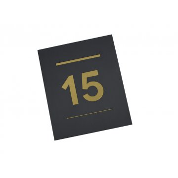 Door Numbering - ND014 - Black Matte Engraving Laminate Exterior - Size 100x120mm