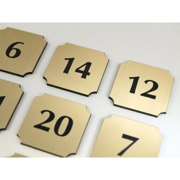 Door Numbering - Gold - ND005 - size 50x50mm