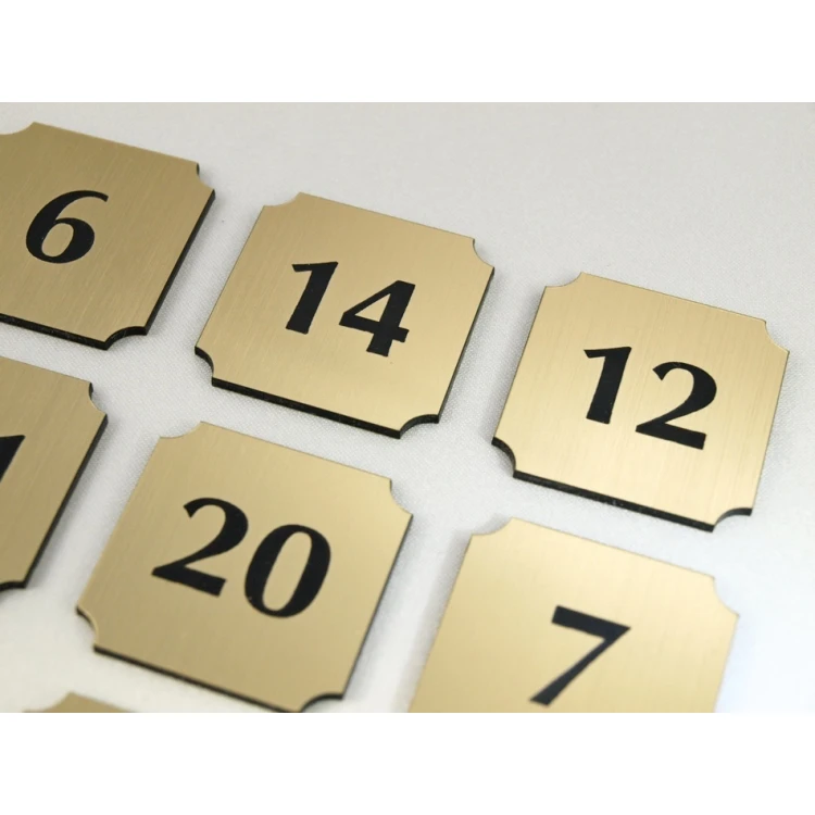 Door Numbering - Gold - ND005 - size 50x50mm