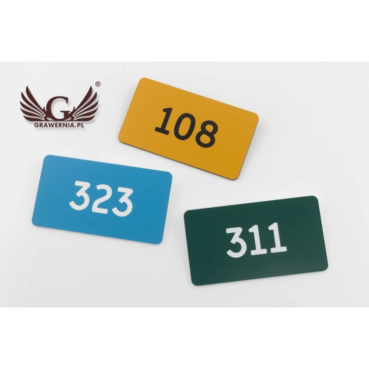 Multicolor Door Numbering - dimensions: 90x50mm - ND024