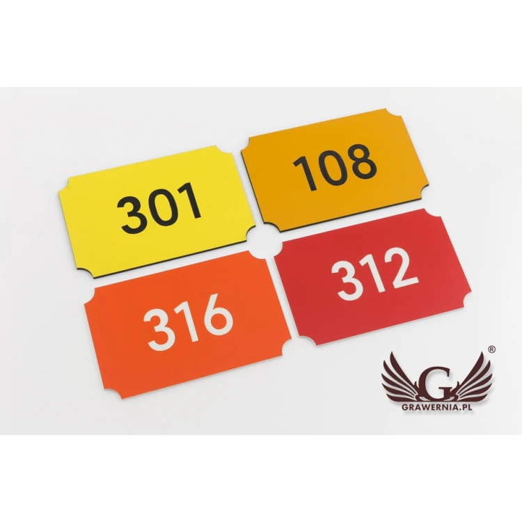 Multicolor Door Numbering - dimensions: 80x50mm - ND025