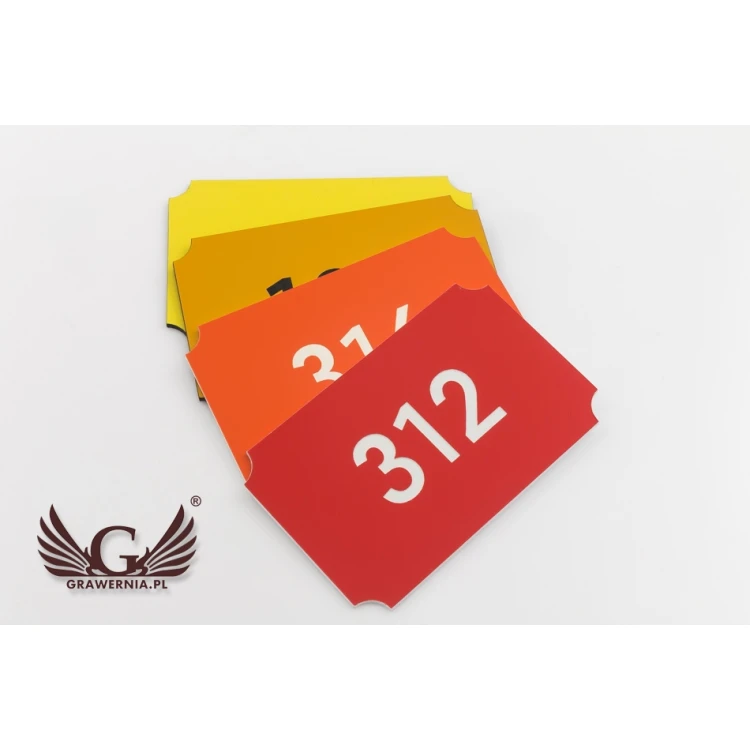 Multicolor Door Numbering - dimensions: 80x50mm - ND025