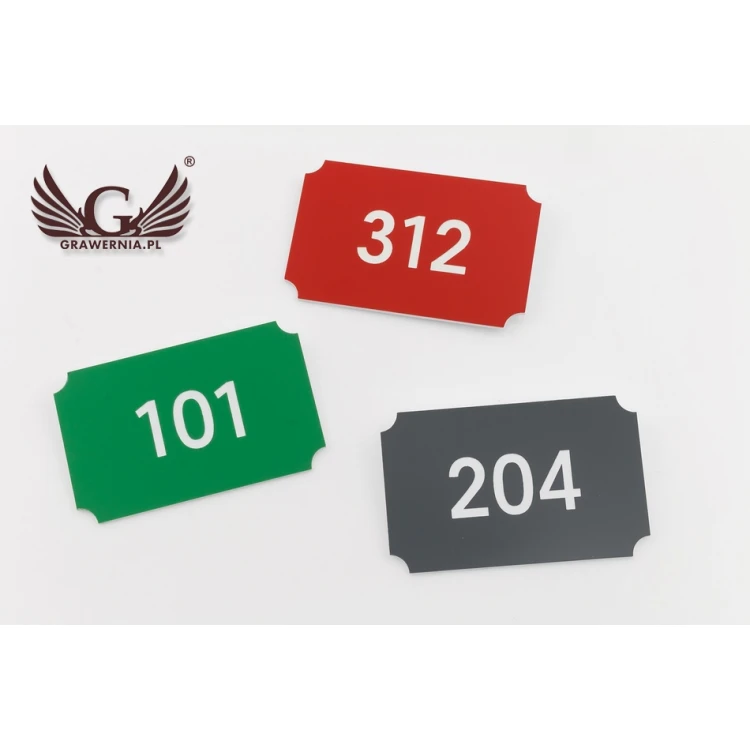 Multicolor Door Numbering - dimensions: 80x50mm - ND025