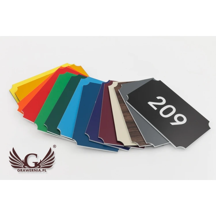 Multicolor Door Numbering - dimensions: 80x50mm - ND025