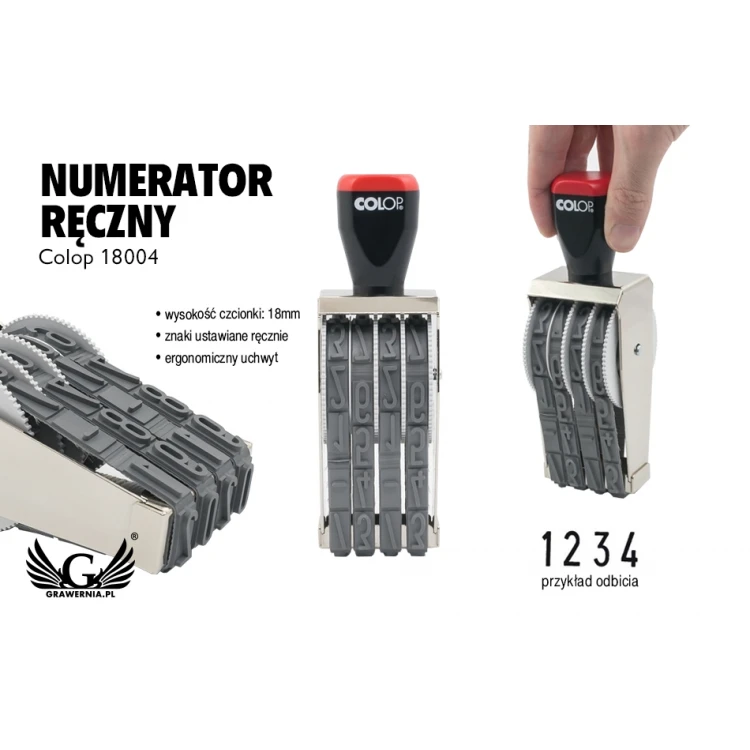 Colop 18004 Manual Numbering Machine - number of positions: 4 - COL033