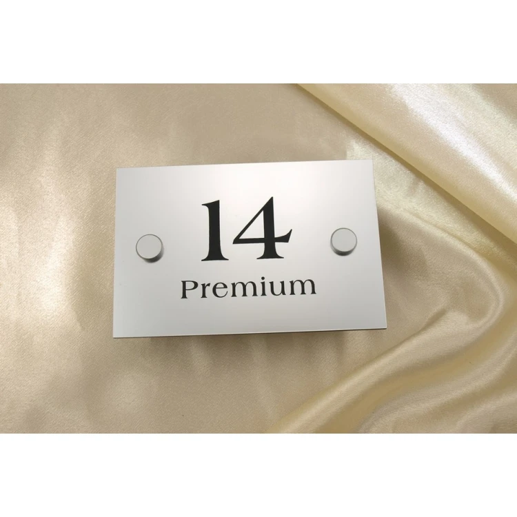 Plaques with apartment number and name - SZ014a - size 120x80mm