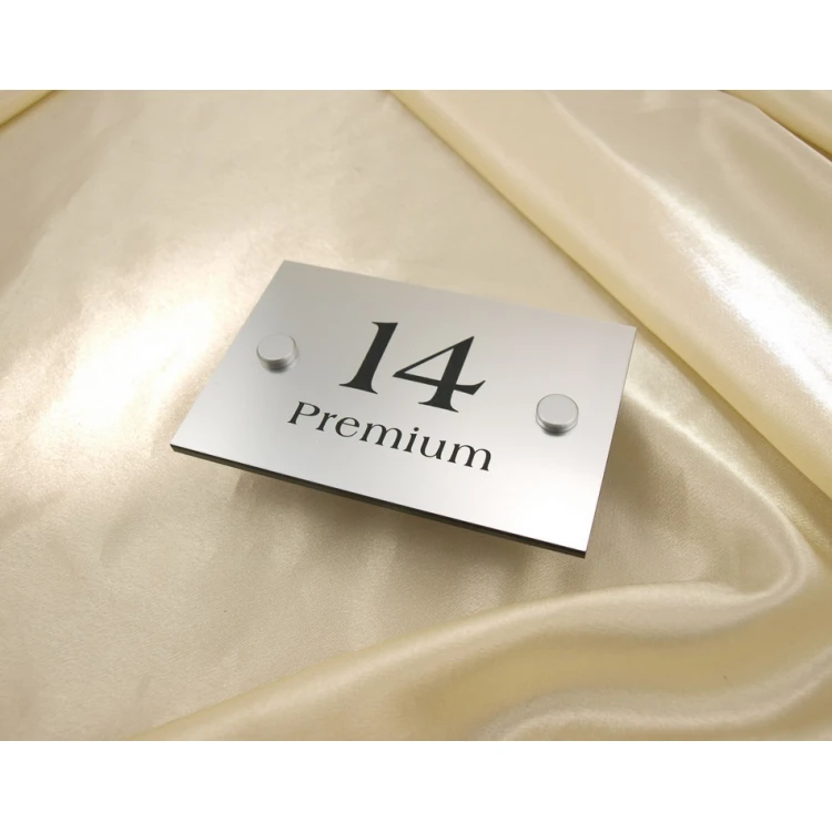 Plaques with apartment number and name - SZ014a - size 120x80mm