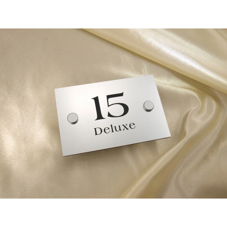 Plaques with apartment number and name - SZ014a - size 120x80mm