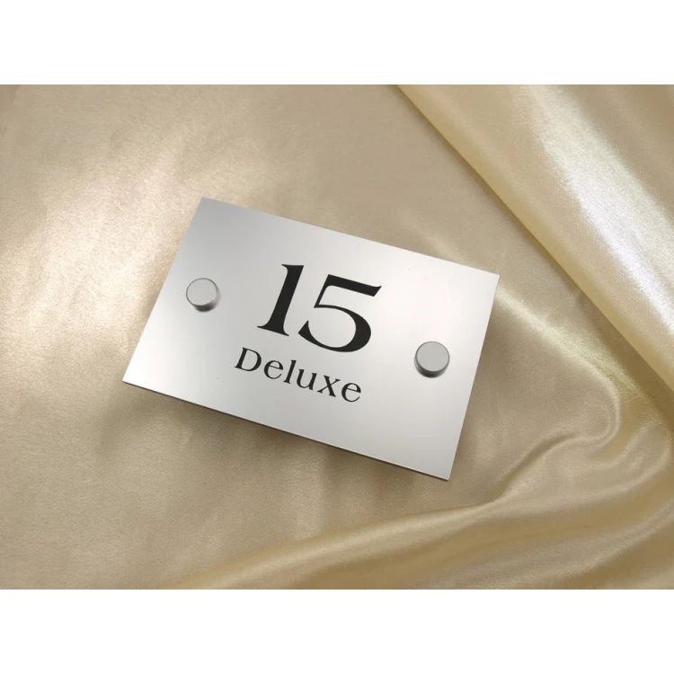 Plaques with apartment number and name - SZ014a - size 120x80mm
