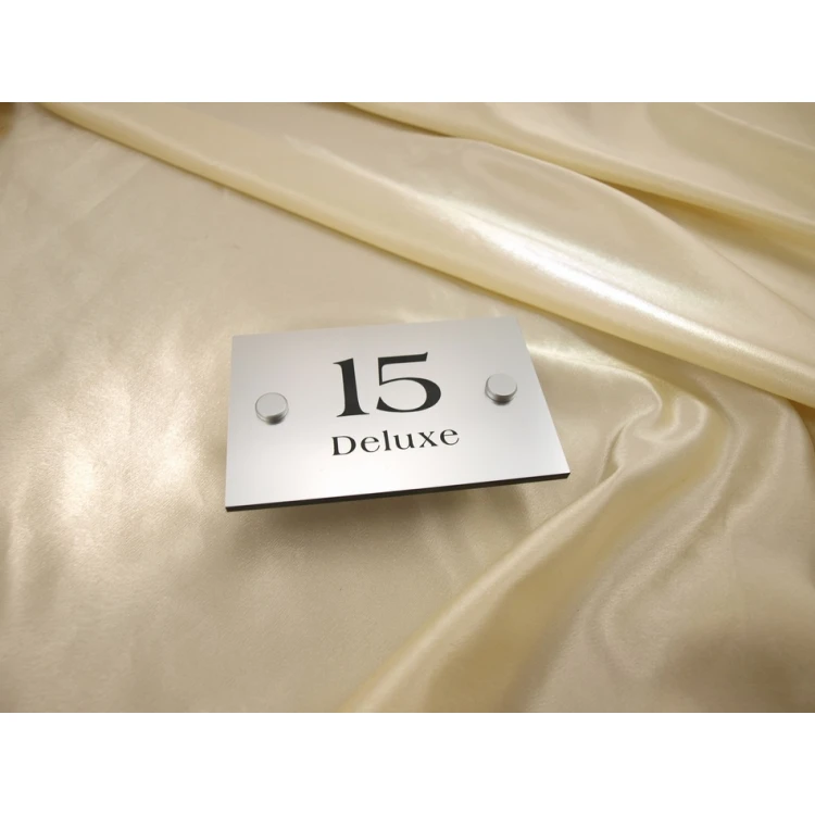 Plaques with apartment number and name - SZ014a - size 120x80mm