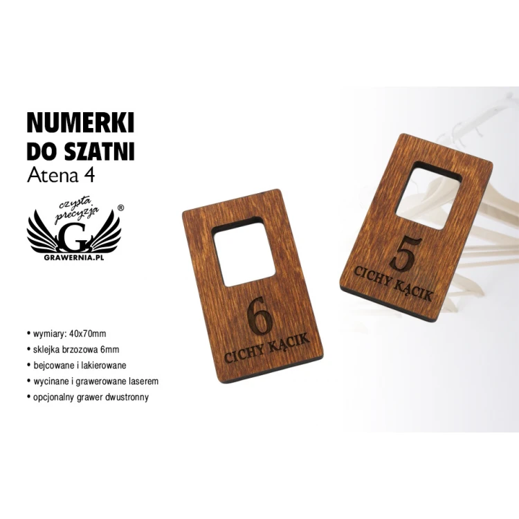 Locker Numbers - Light Walnut Color - Atena 4