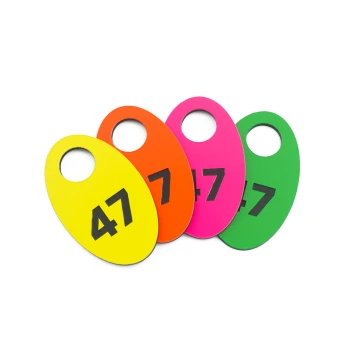 Engraved Locker Numbers - OVAL NEON - size 30x50mm - thickness 1.6mm - NSZ008