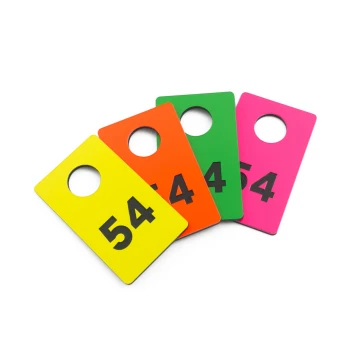 Engraved Locker Numbers - RECTANGLE NEON - size 30x50mm - thickness 1.6mm - NSZ009
