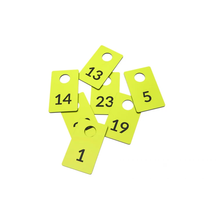 Engraved Locker Numbers - RECTANGLE NEON - size 30x50mm - thickness 1.6mm - NSZ009