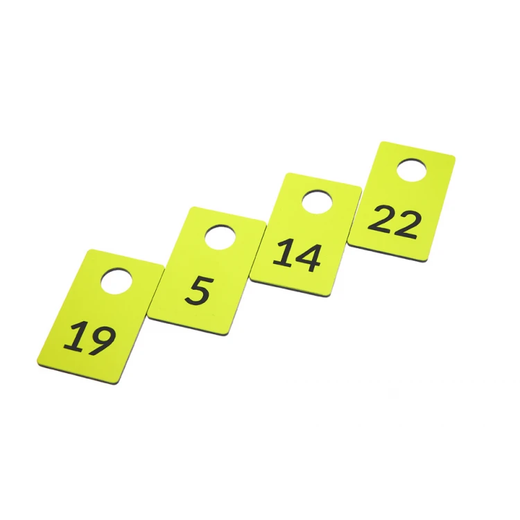 Engraved Locker Numbers - RECTANGLE NEON - size 30x50mm - thickness 1.6mm - NSZ009