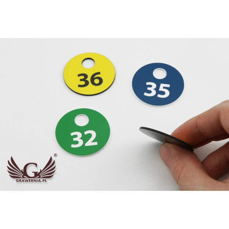 Locker Numbers - GREGOR - Various Colors - 40x40mm - Thickness 1.6mm