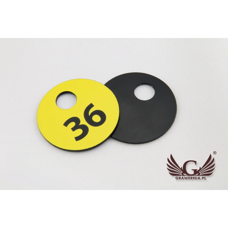 Locker Numbers - GREGOR - Various Colors - 40x40mm - Thickness 1.6mm