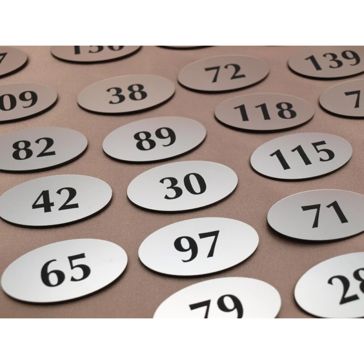 Locker Numbers - Hanger or Cabinet Number - ELIPSA - ND010- size 60x35mm