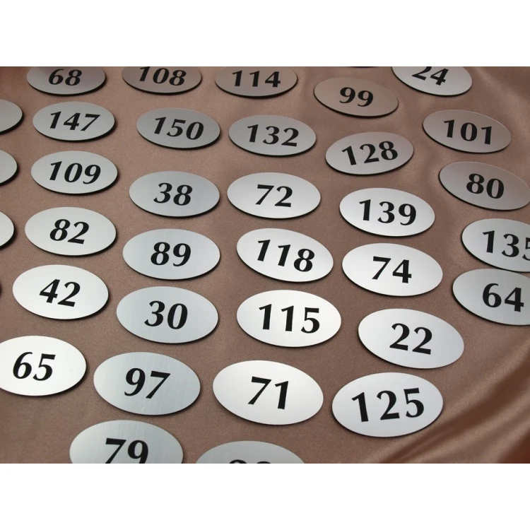 Locker Numbers - Hanger or Cabinet Number - ELIPSA - ND010- size 60x35mm