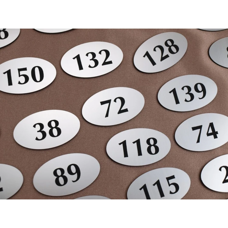 Locker Numbers - Hanger or Cabinet Number - ELIPSA - ND010- size 60x35mm
