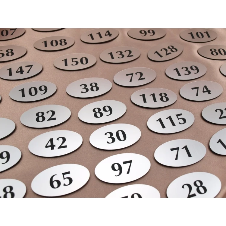 Locker Numbers - Hanger or Cabinet Number - ELIPSA - ND010- size 60x35mm