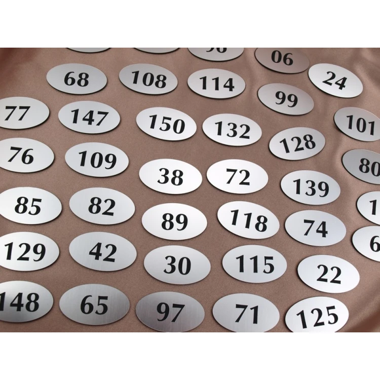 Locker Numbers - Hanger or Cabinet Number - ELIPSA - ND010- size 60x35mm