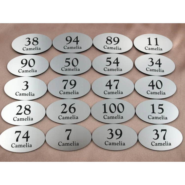 Locker Numbers - Hanger or Cabinet Number - ELIPSA - ND010- size 60x35mm