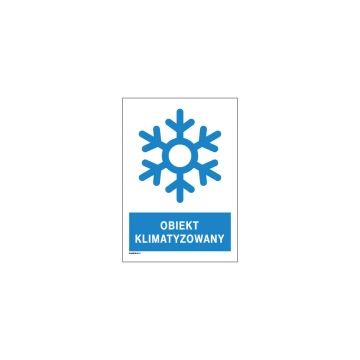 Air-conditioned object - sign size 210x300mm - PVC - UV color print - TAB183