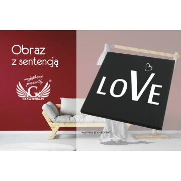 Picture with any quote - UV digital print - 300x300mm - PIC005