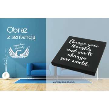 Picture with any quote - UV digital print - 200x200mm - OBR006