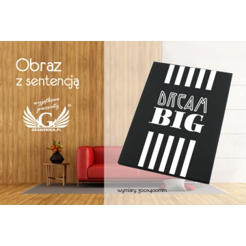 Picture with any quote - UV digital print - 300x400mm - PIC007
