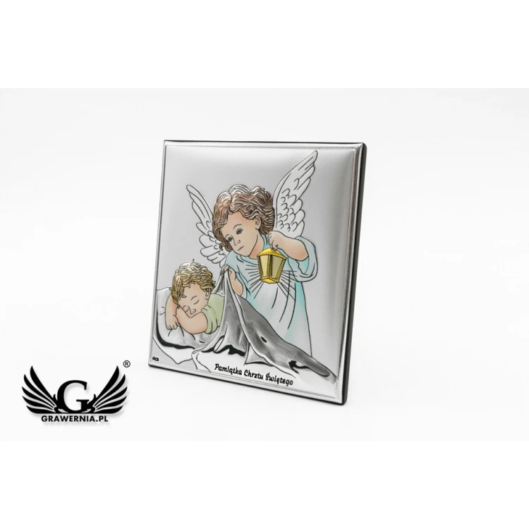 Silver Picture Your Guardian Angel 11x11 cm - DS14/2C