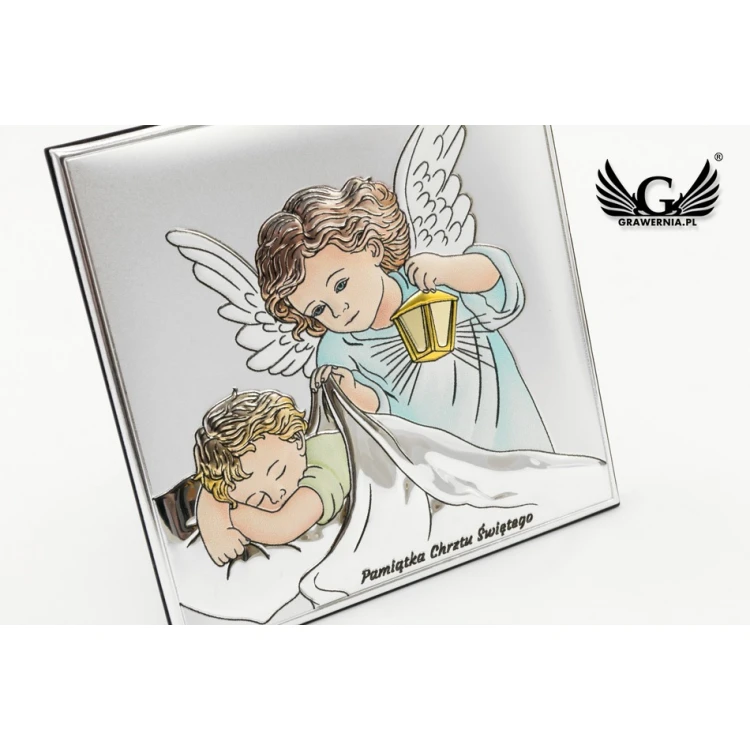 Silver Picture Your Guardian Angel 11x11 cm - DS14/2C