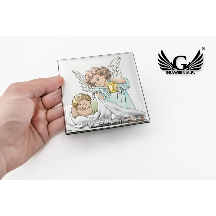 Silver Picture Your Guardian Angel 11x11 cm - DS14/2C