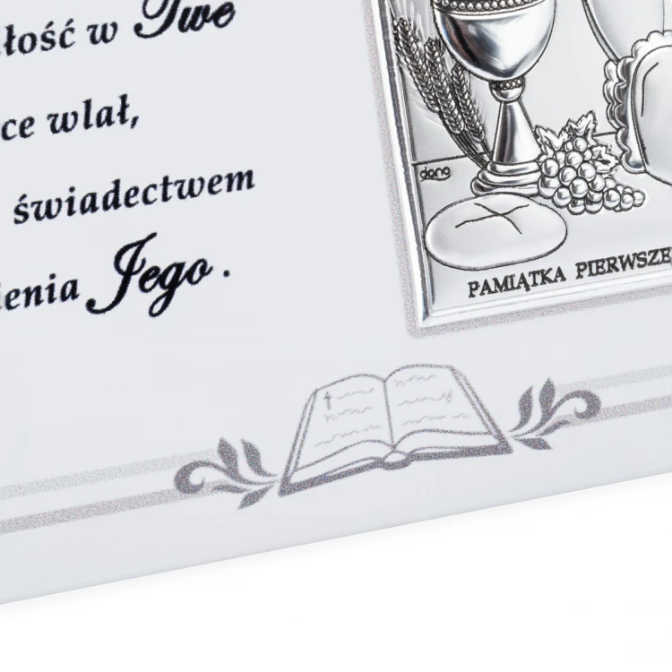 Silver Picture for a Girl - First Holy Communion Keepsake - size 18x13cm - DS08/04/1A