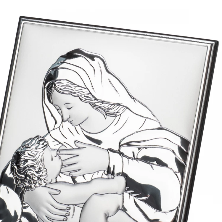 Silver Picture of the Nursing Madonna - size 13x18cm - DS50/3