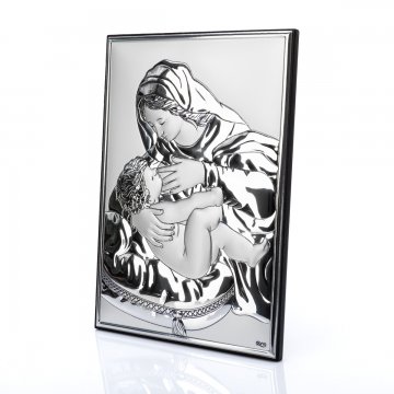 Silver Picture of the Nursing Madonna - size 13x18cm - DS50/3