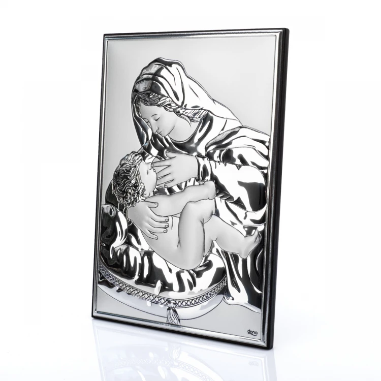 Silver Picture of the Nursing Madonna - size 13x18cm - DS50/3