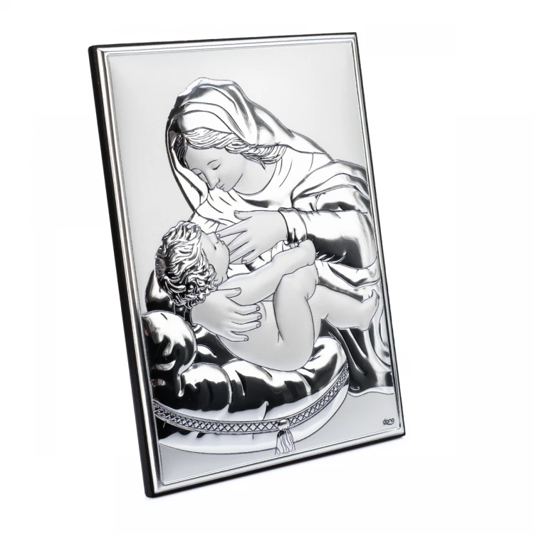 Silver Picture of the Nursing Madonna - size 13x18cm - DS50/3