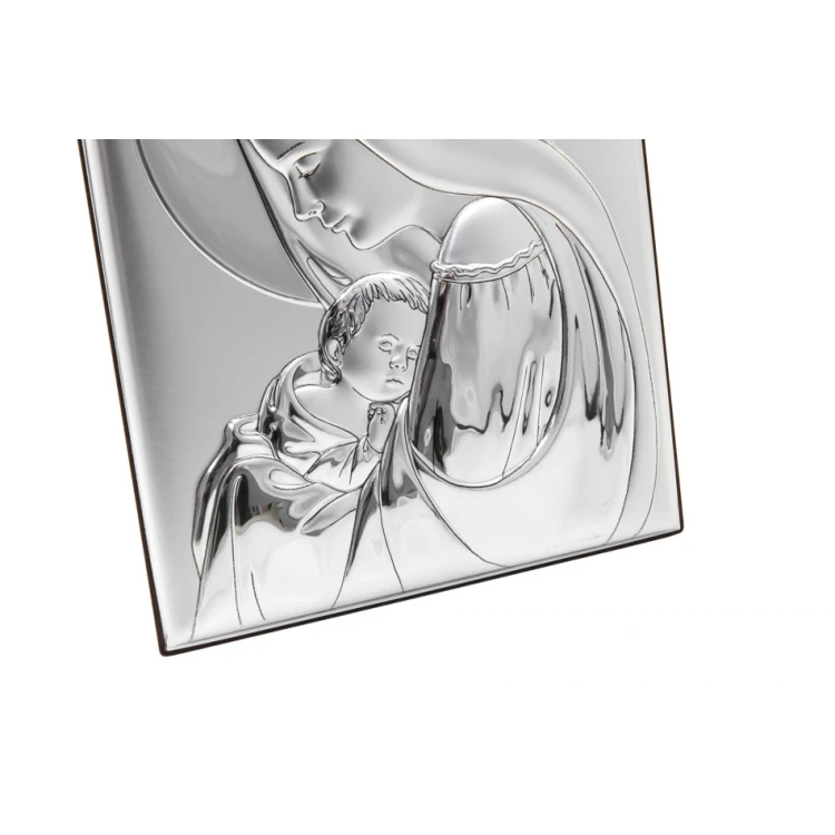 Silver Picture of Madonna and Child 13x18cm - 30696