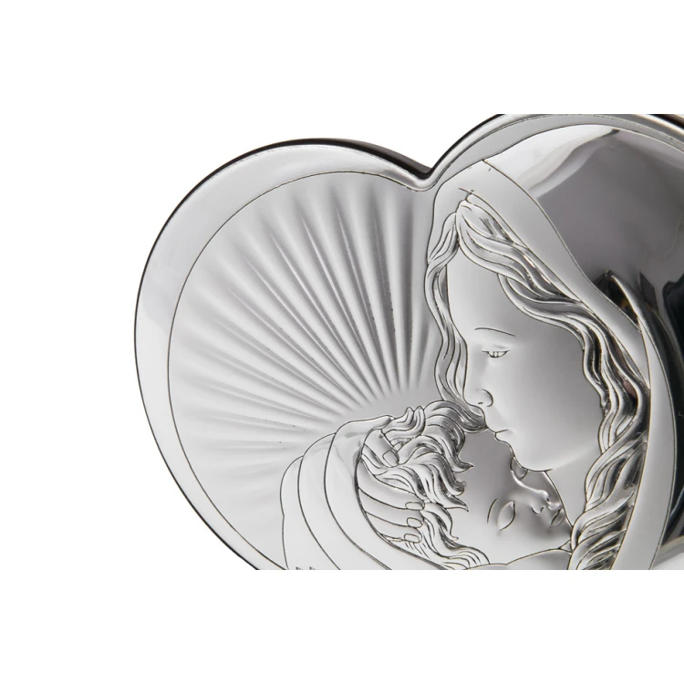 Silver Picture of the Virgin Mary with Child, size 14x12cm - 81295/3L