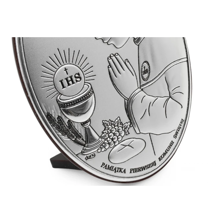 Silver Picture Souvenir of First Holy Communion for Boy, size 7x10cm - DS05/1O
