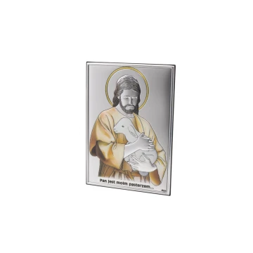 Silver Picture 'The Lord is my Shepherd' size 10x14cm - DS29/2C