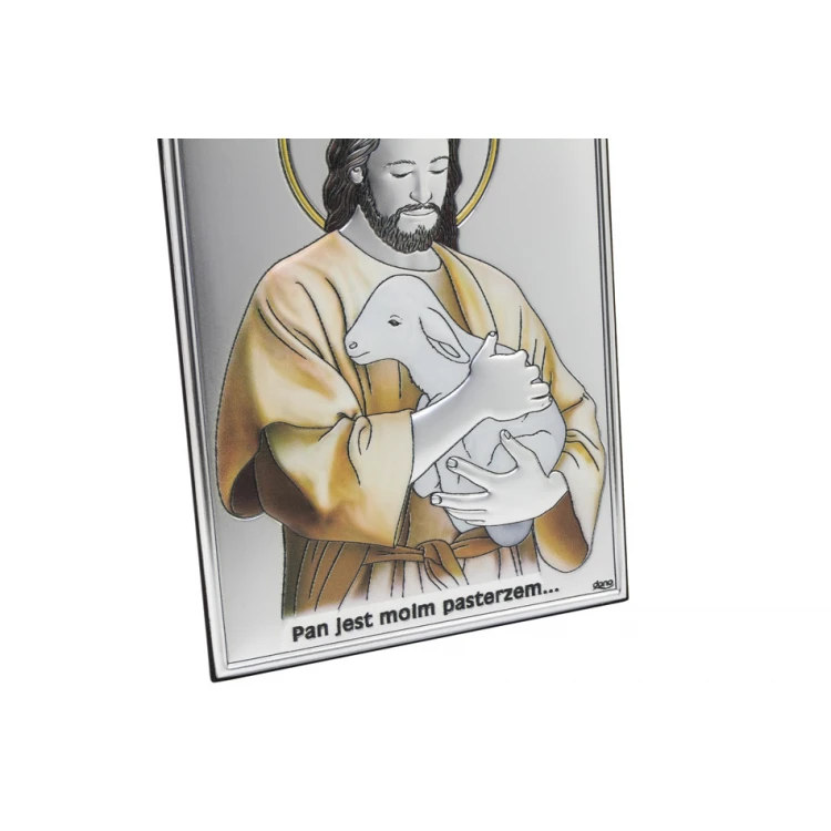 Silver Picture 'The Lord is my Shepherd' size 10x14cm - DS29/2C