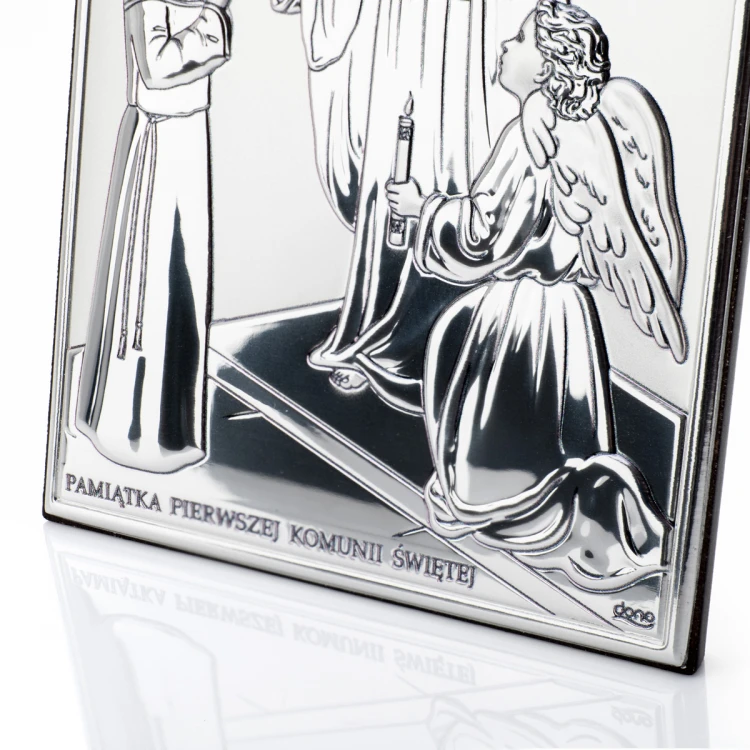 Silver Picture Souvenir of First Holy Communion for Boy size 10x14cm - DS31/2O